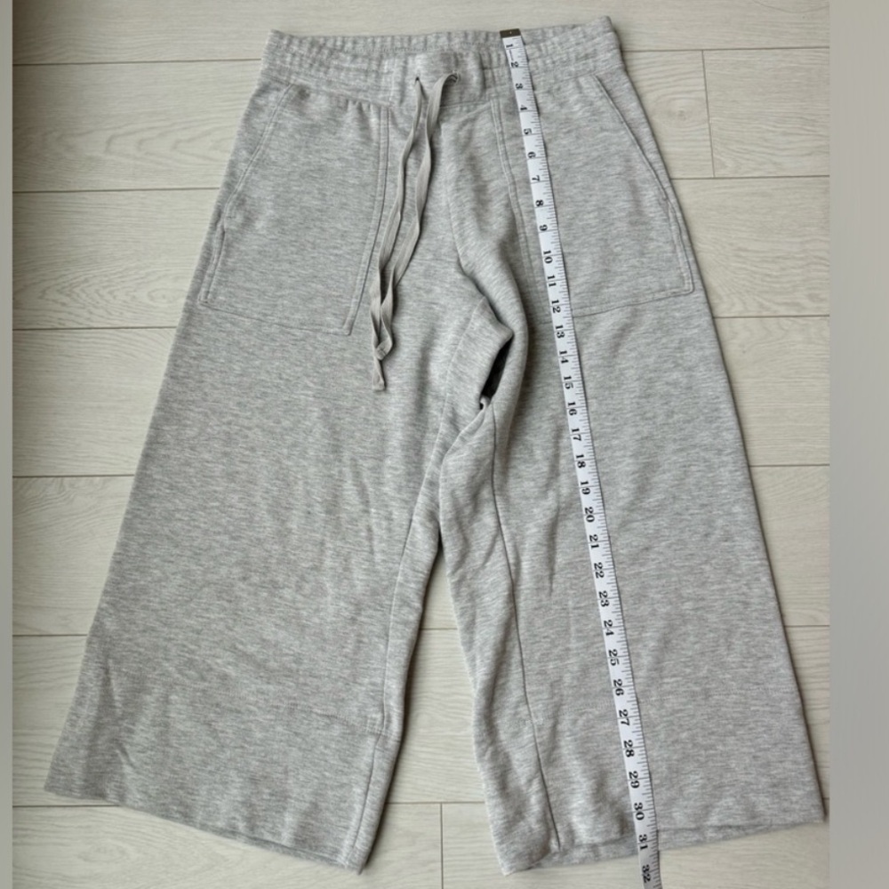 Quince SuperSoft Fleece Cropped Wide Leg Pants